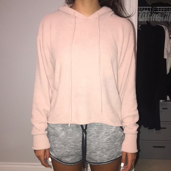 Garage pink cropped hoodie - Picture 1 of 2